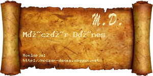Móczár Dénes névjegykártya