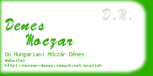 denes moczar business card